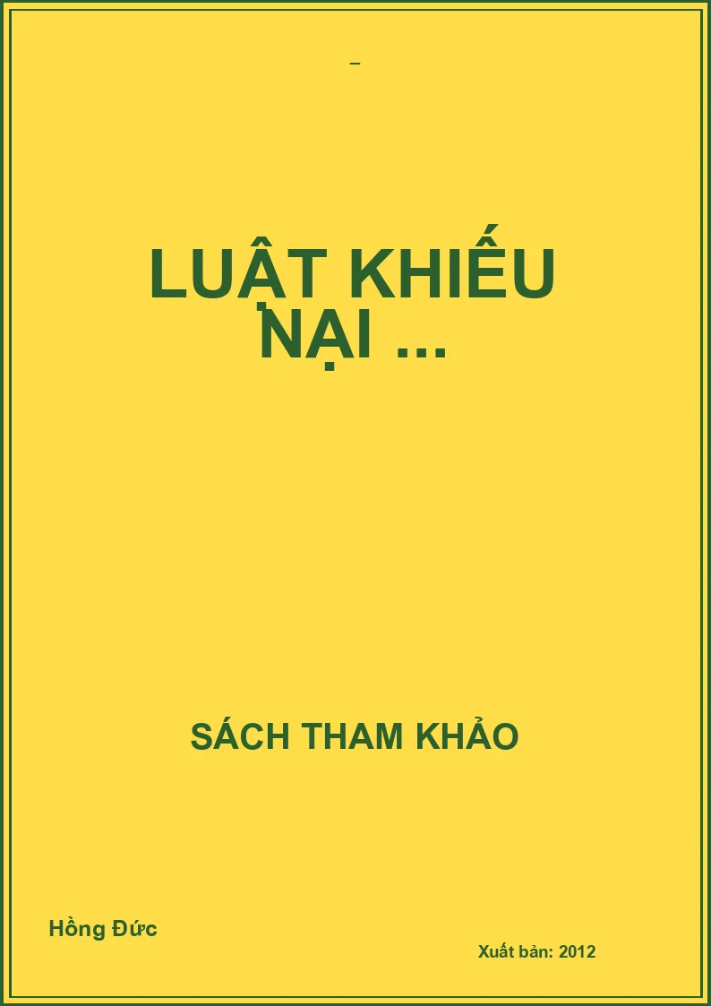 Luật khiếu nại ...