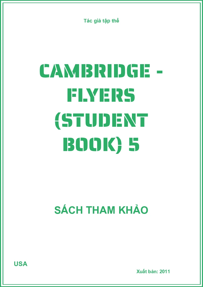 Cambridge - Flyers (Student book) 5