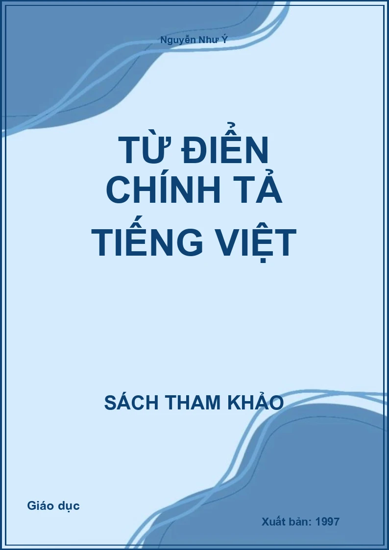 Từ điển chính tả tiếng việt