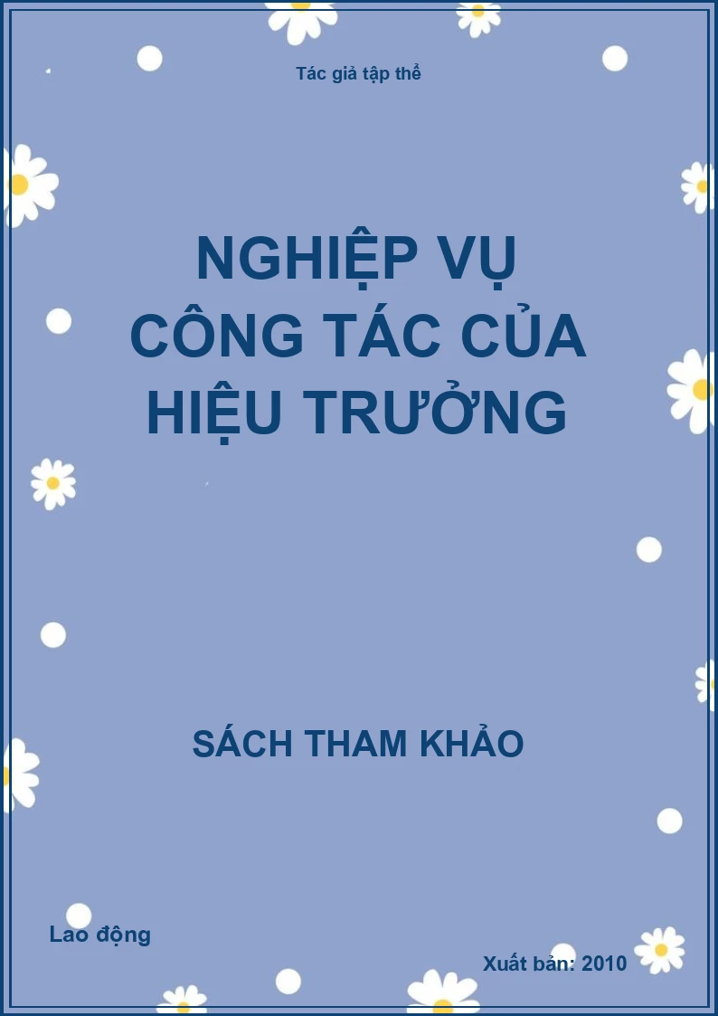 Nghiệp vụ công tác của Hiệu trưởng