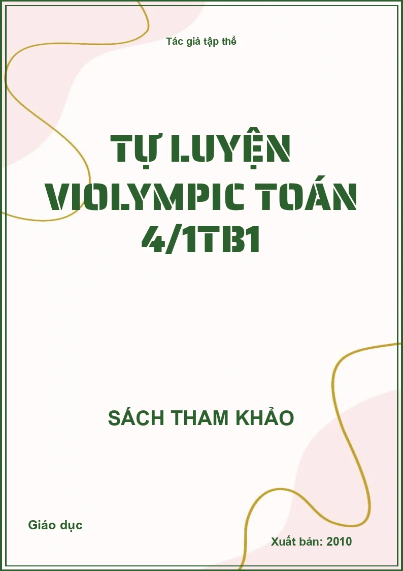 Tự luyện violympic toán 4/1TB1