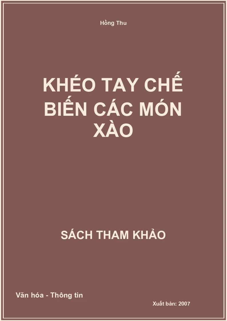 Khéo tay chế biến các món xào