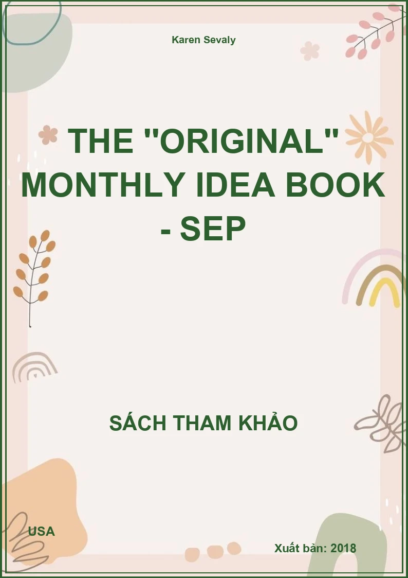 The ''original'' monthly idea book - Sep