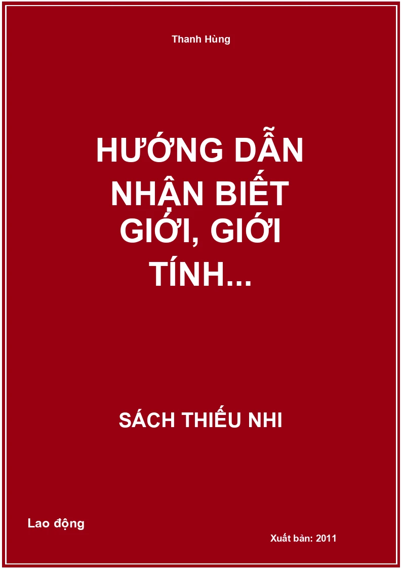 Hướng dẫn nhận biết giới, giới tính...