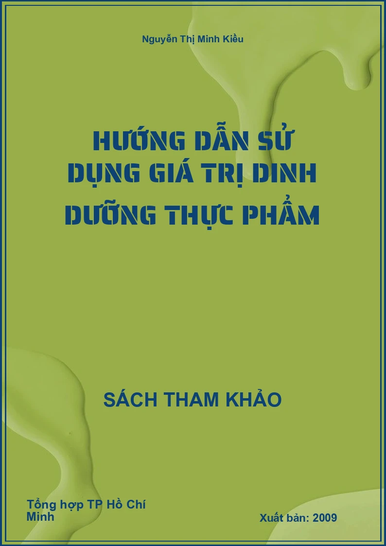 Hướng dẫn sử dụng giá trị dinh dưỡng thực phẩm