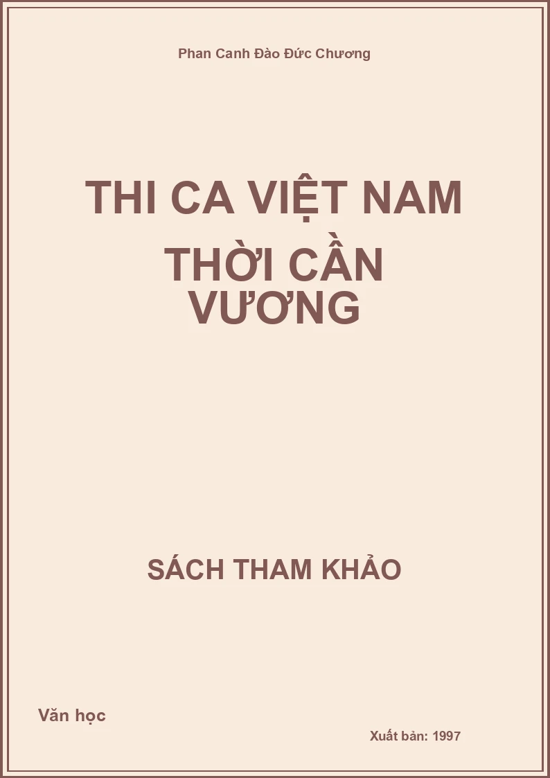 Thi ca Việt Nam thời cần Vương