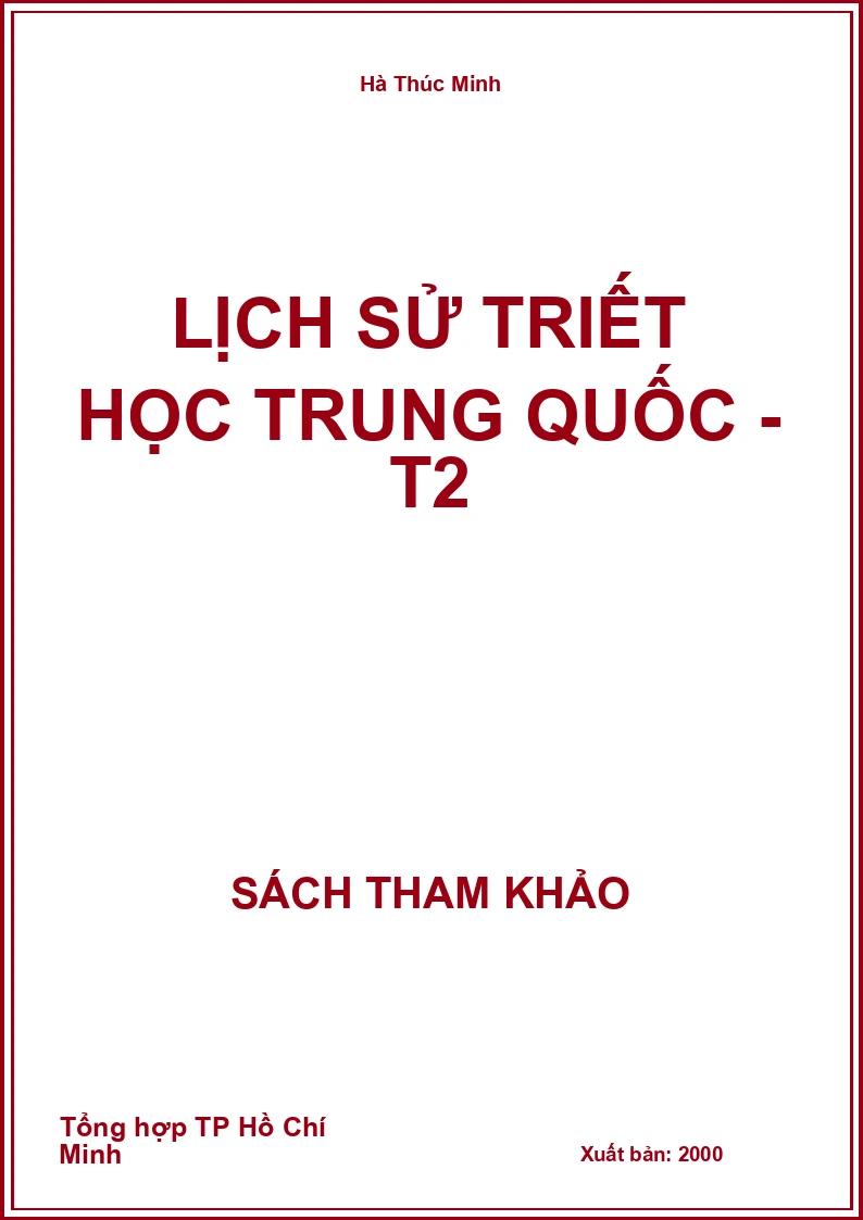 Lịch sử triết học Trung Quốc - T2