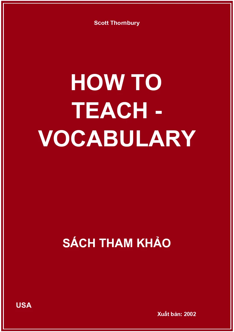 How to teach - Vocabulary