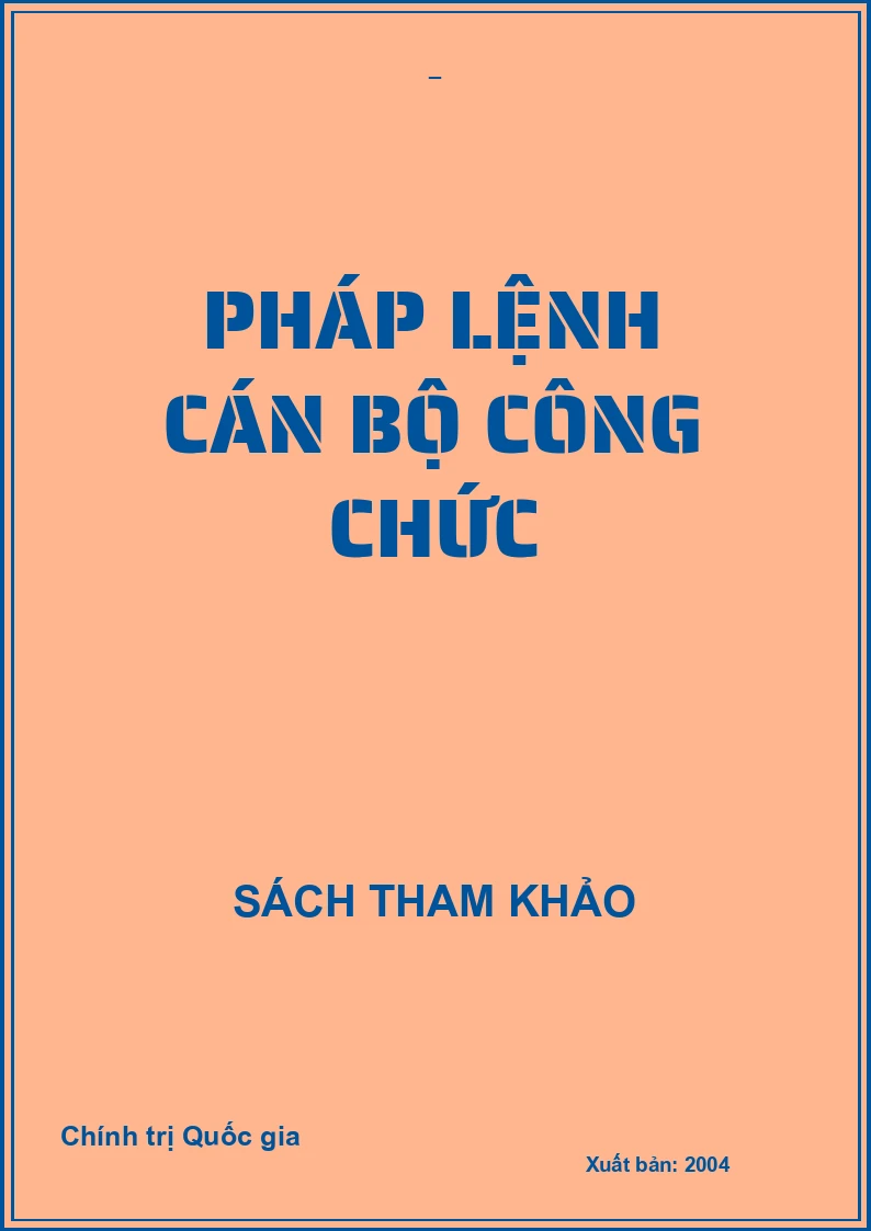 Pháp lệnh cán bộ công chức