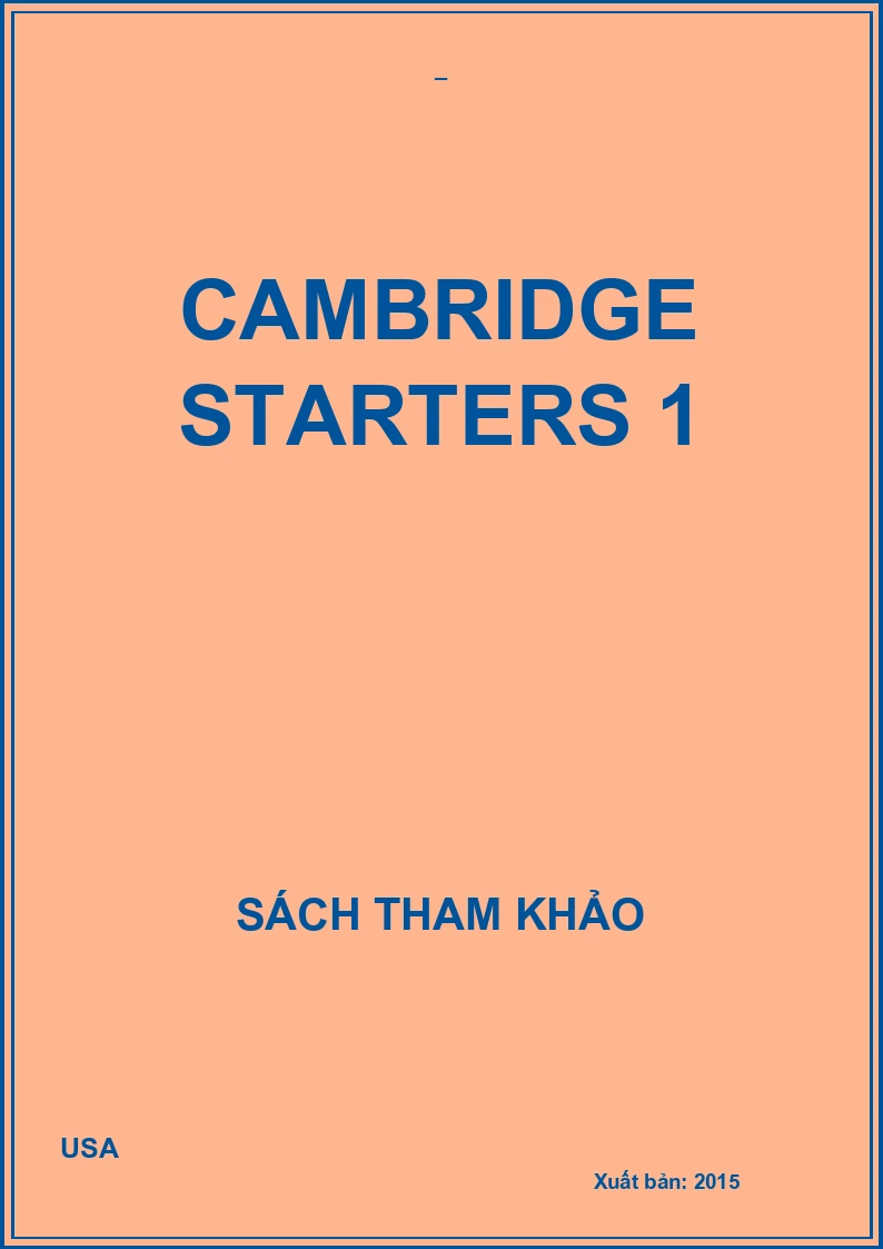 Cambridge Starters 1