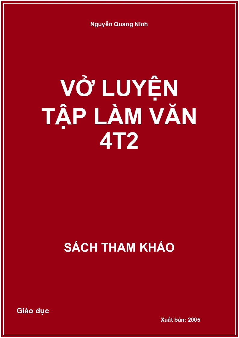 Vở luyện tập làm văn 4T2