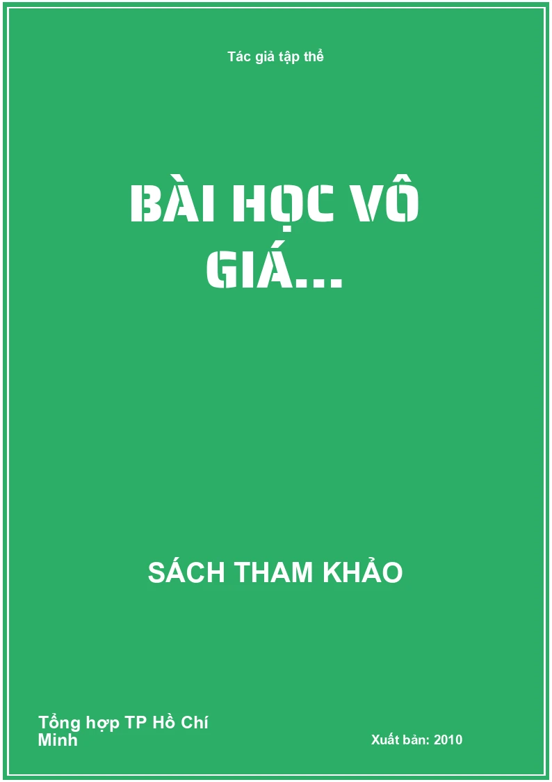 Bài học vô giá…