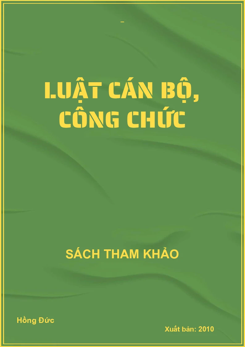 Luật cán bộ, công chức