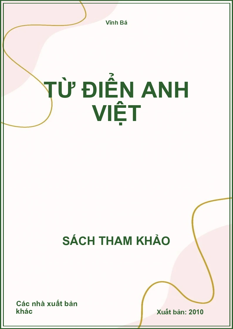 Từ điển anh Việt