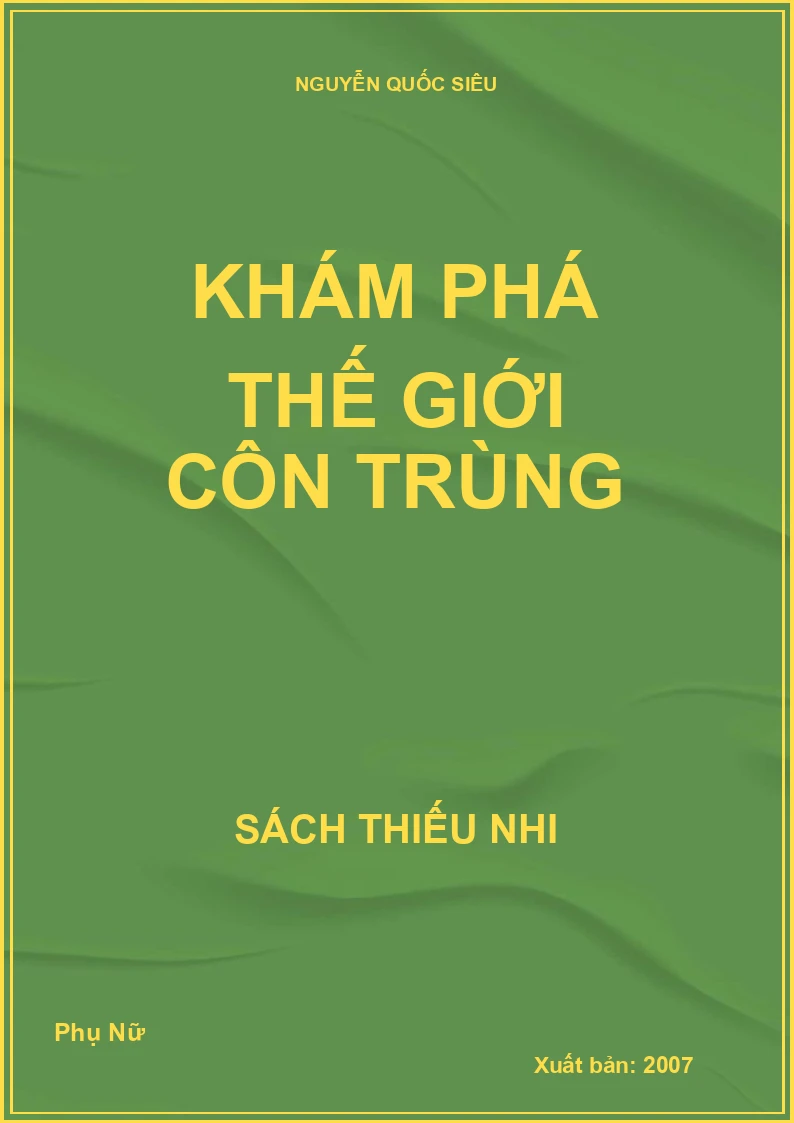 Khám phá thế giới côn trùng