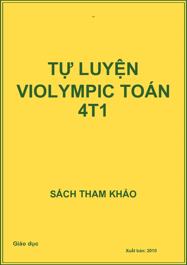 Tự luyện violympic toán 4T1