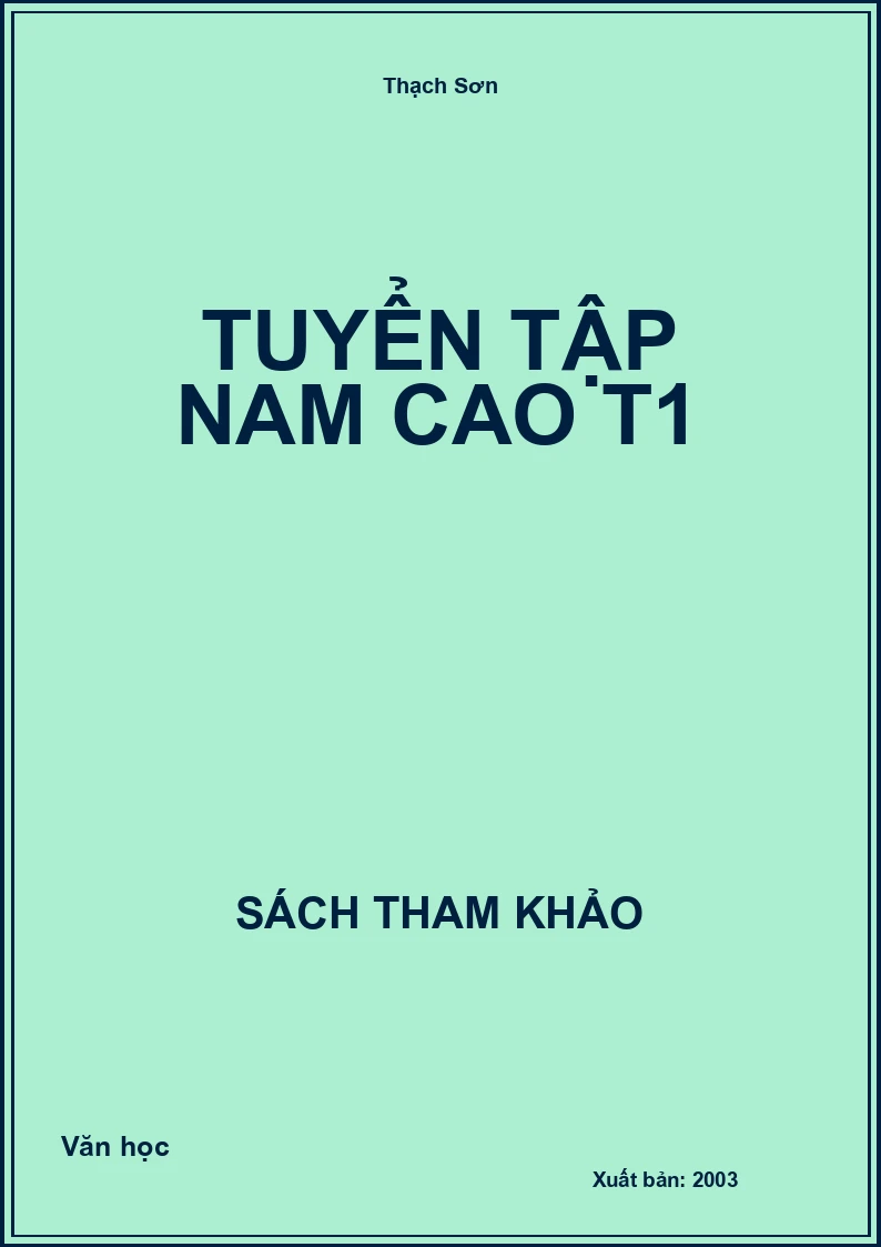 Tuyển tập Nam Cao T1