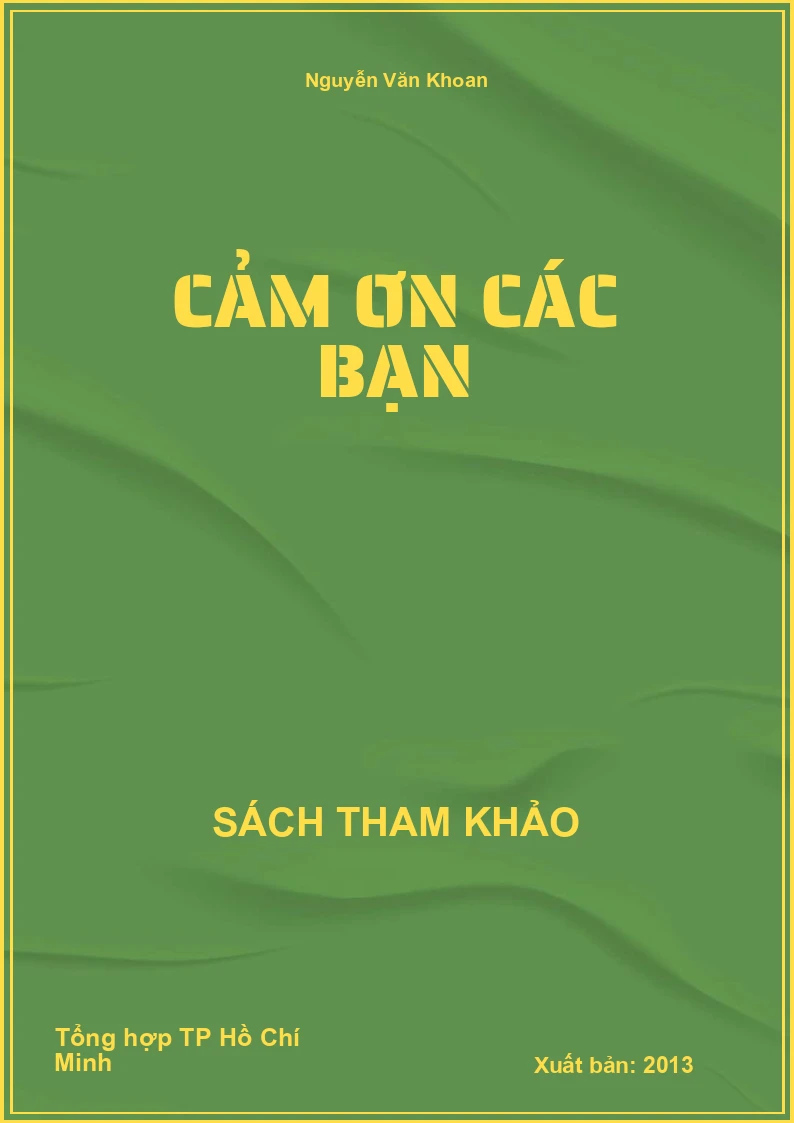 Cảm ơn các bạn