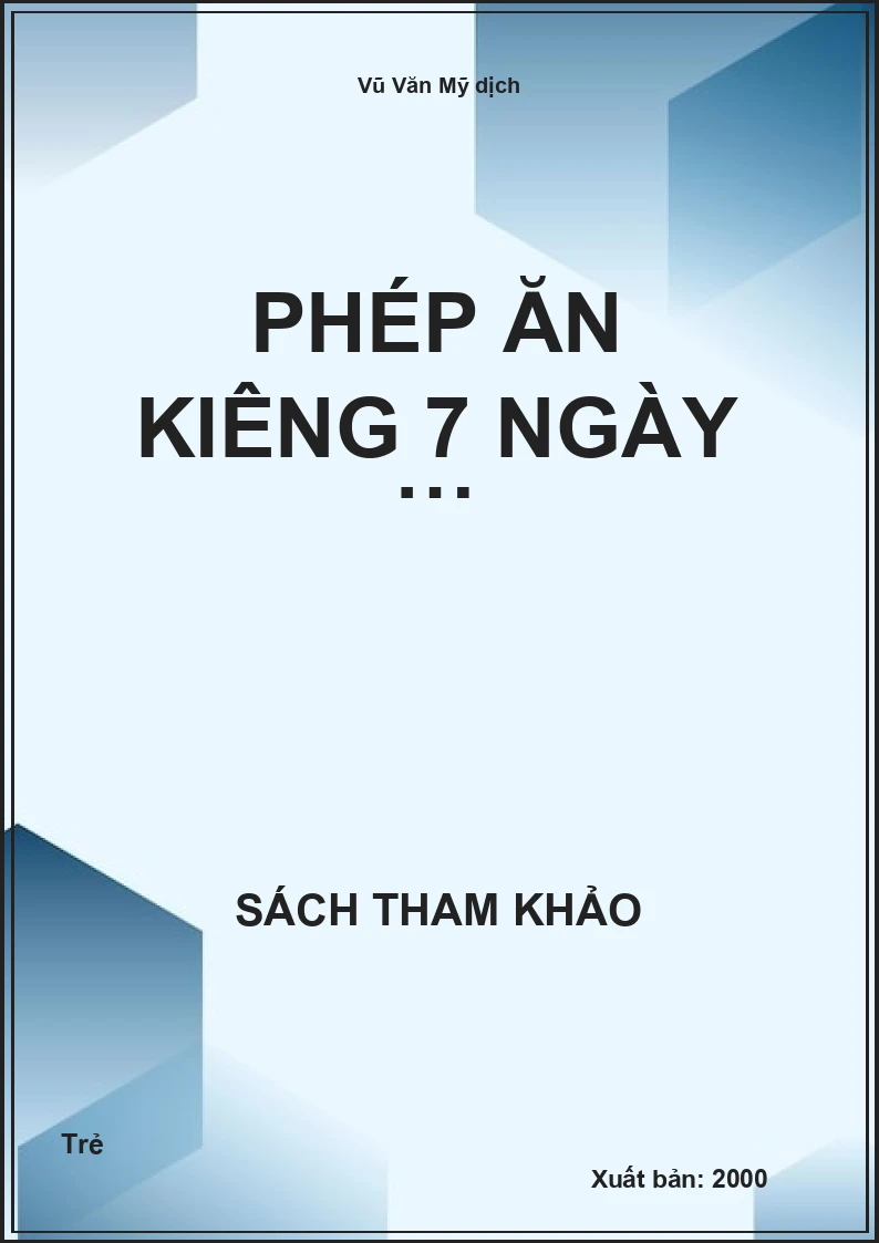 Phép ăn kiêng 7 ngày …