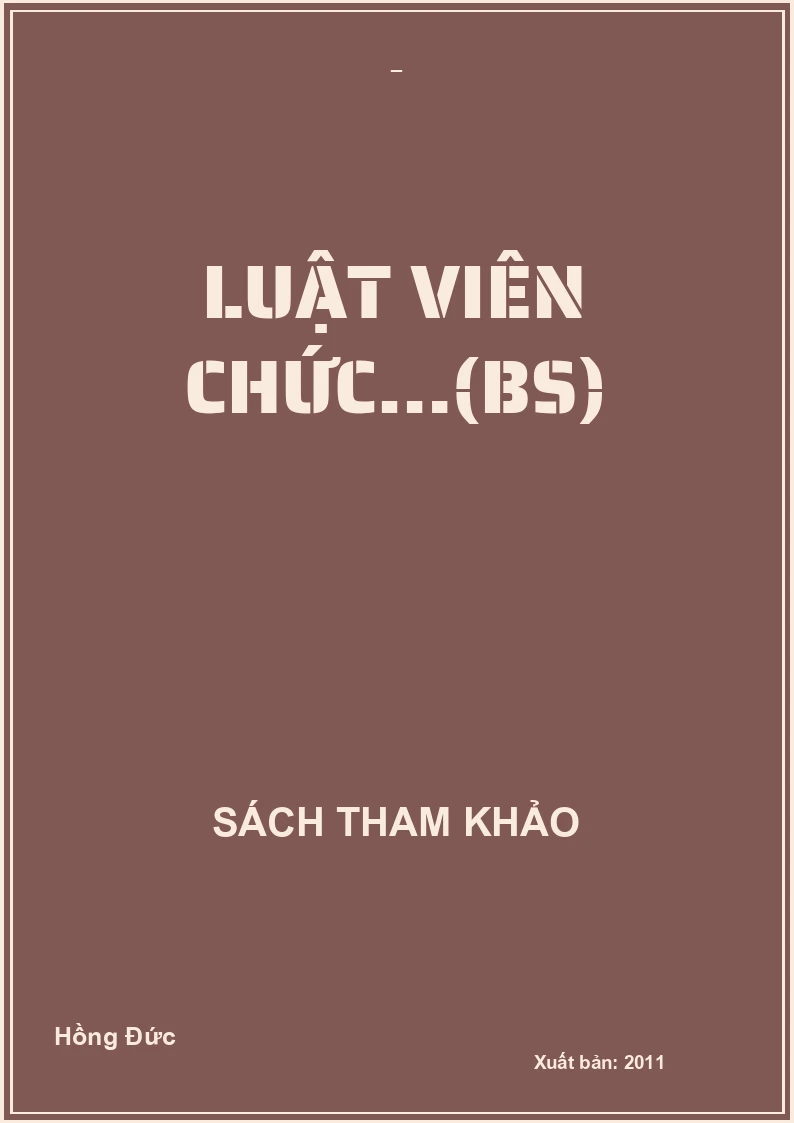Luật viên chức…(BS)