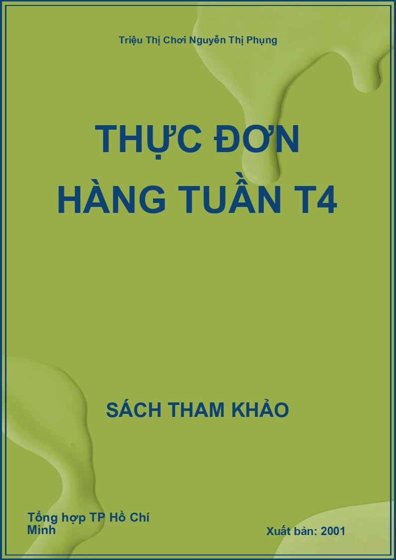 Thực đơn hàng tuần T4