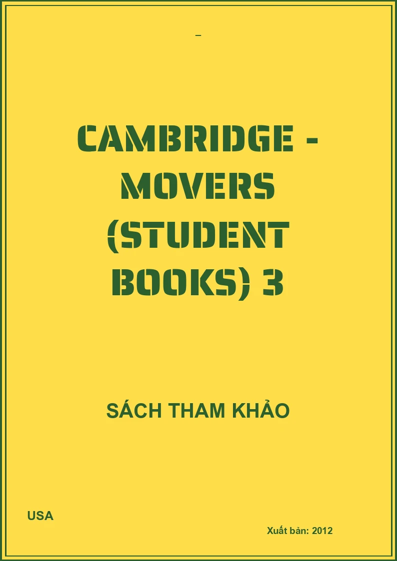 Cambridge - Movers (Student books) 3