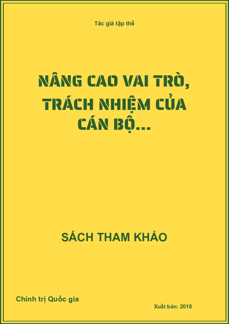 Nâng cao vai trò, trách nhiệm của cán bộ…