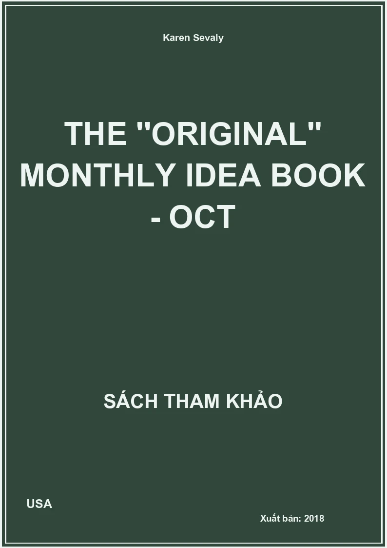 The ''original'' monthly idea book - Oct