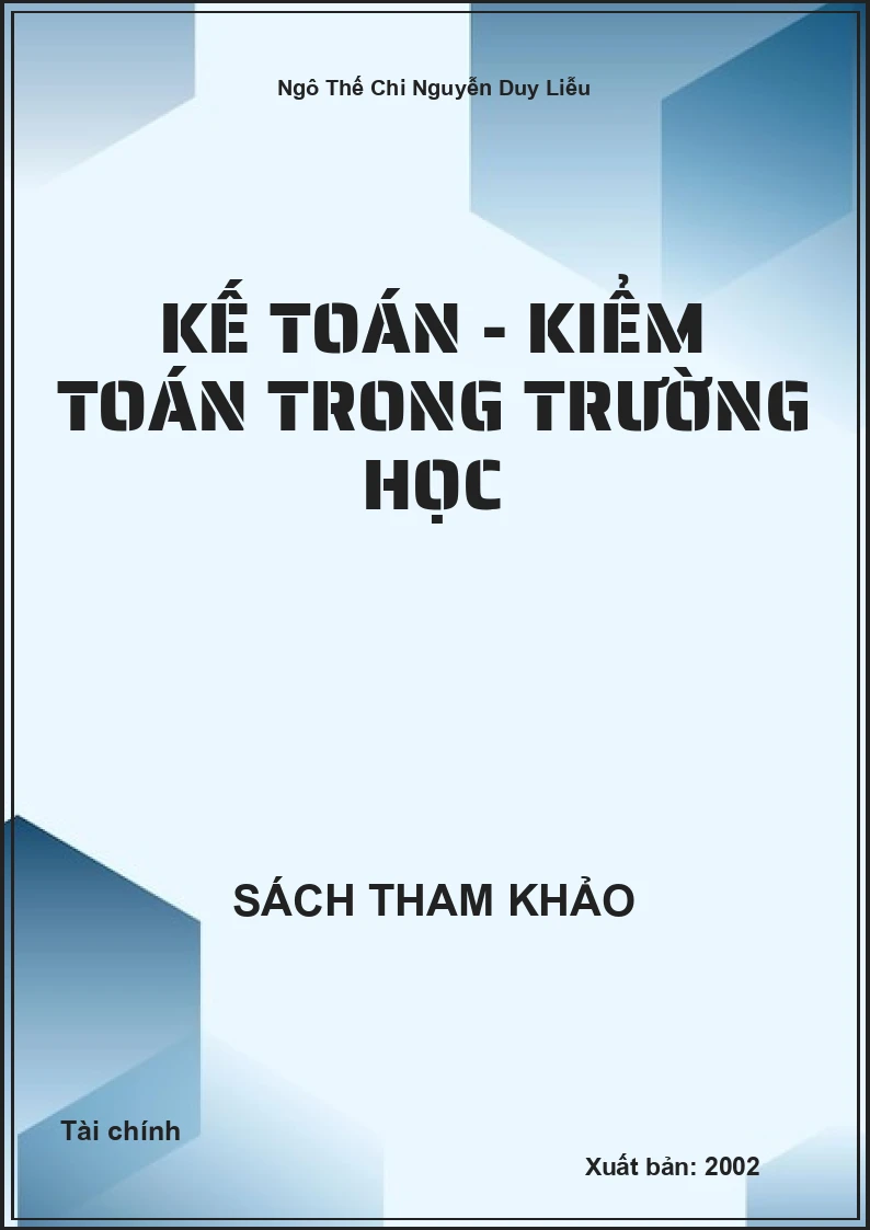 Kế toán - Kiểm toán trong trường học