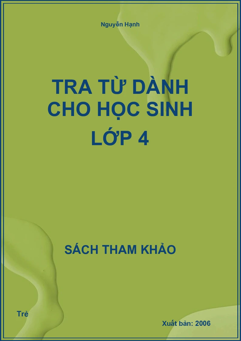 Tra từ dành cho học sinh lớp 4
