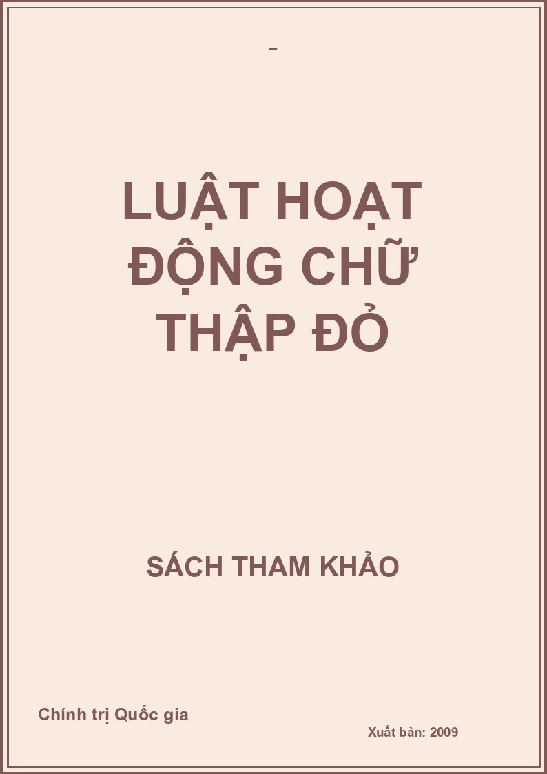 Luật hoạt động chữ thập đỏ
