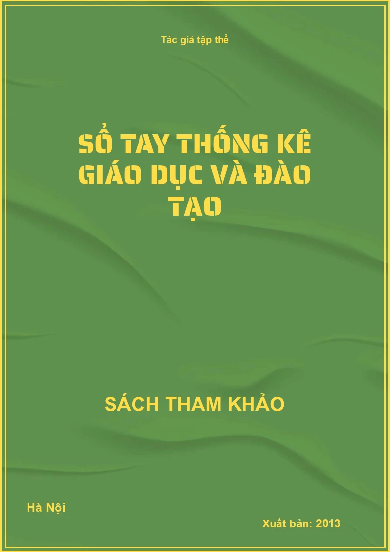 Sổ tay thống kê giáo dục và đào tạo