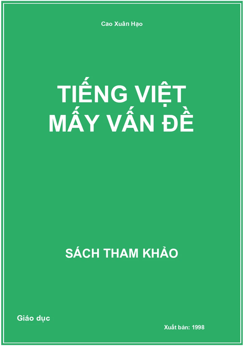 Tiếng việt mấy vấn đề
