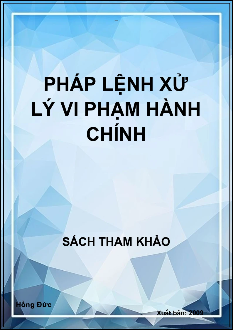 Pháp lệnh xử lý vi phạm hành chính