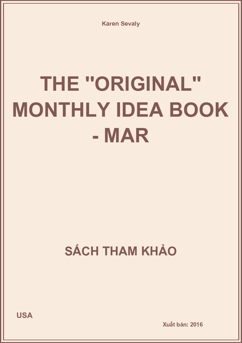The ''original'' monthly idea book - Mar