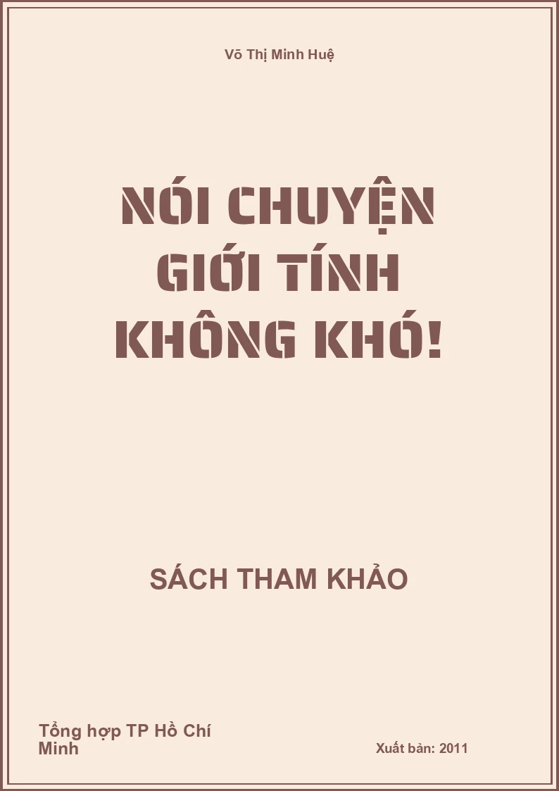 Nói chuyện giới tính không khó!