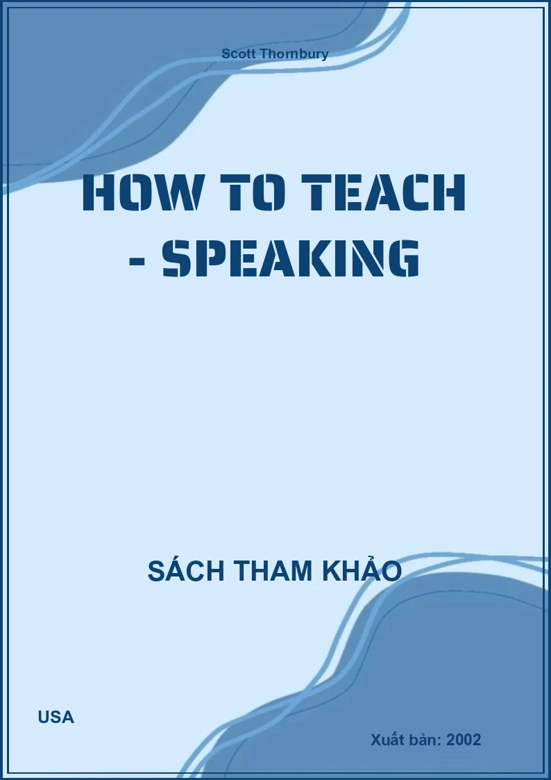 How to teach - Speaking