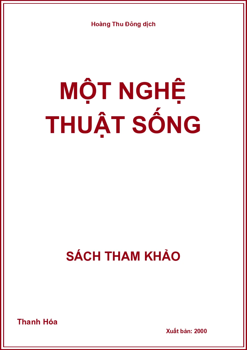 Một nghệ thuật sống