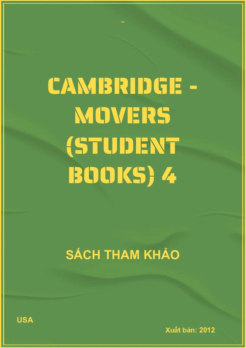 Cambridge - Movers (Student books) 4
