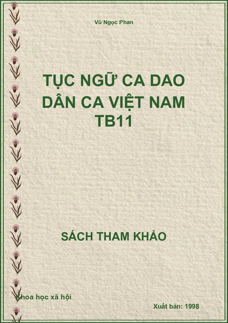 Tục ngữ ca dao dân ca Việt Nam TB11