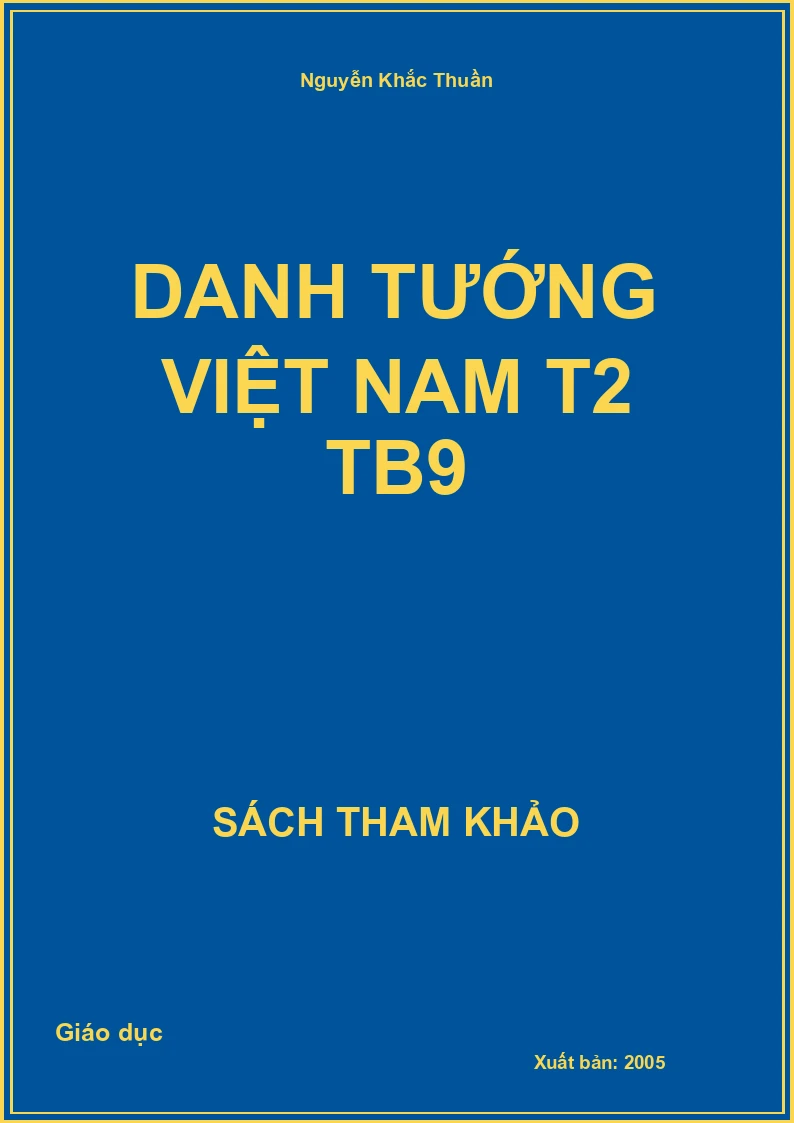 Danh tướng Việt Nam T2 TB9