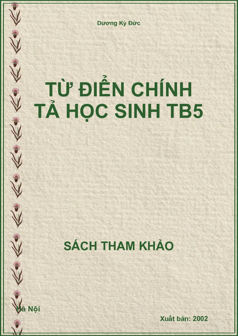 Từ điển chính tả học sinh tb5