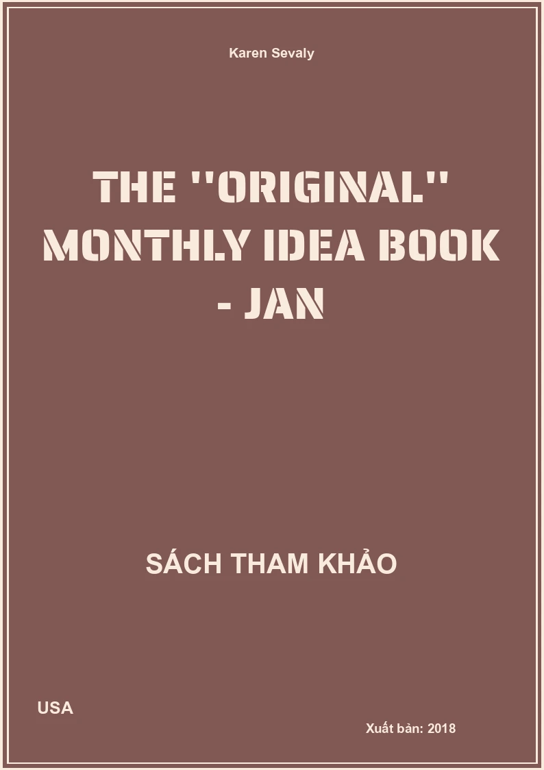 The ''original'' monthly idea book - Jan