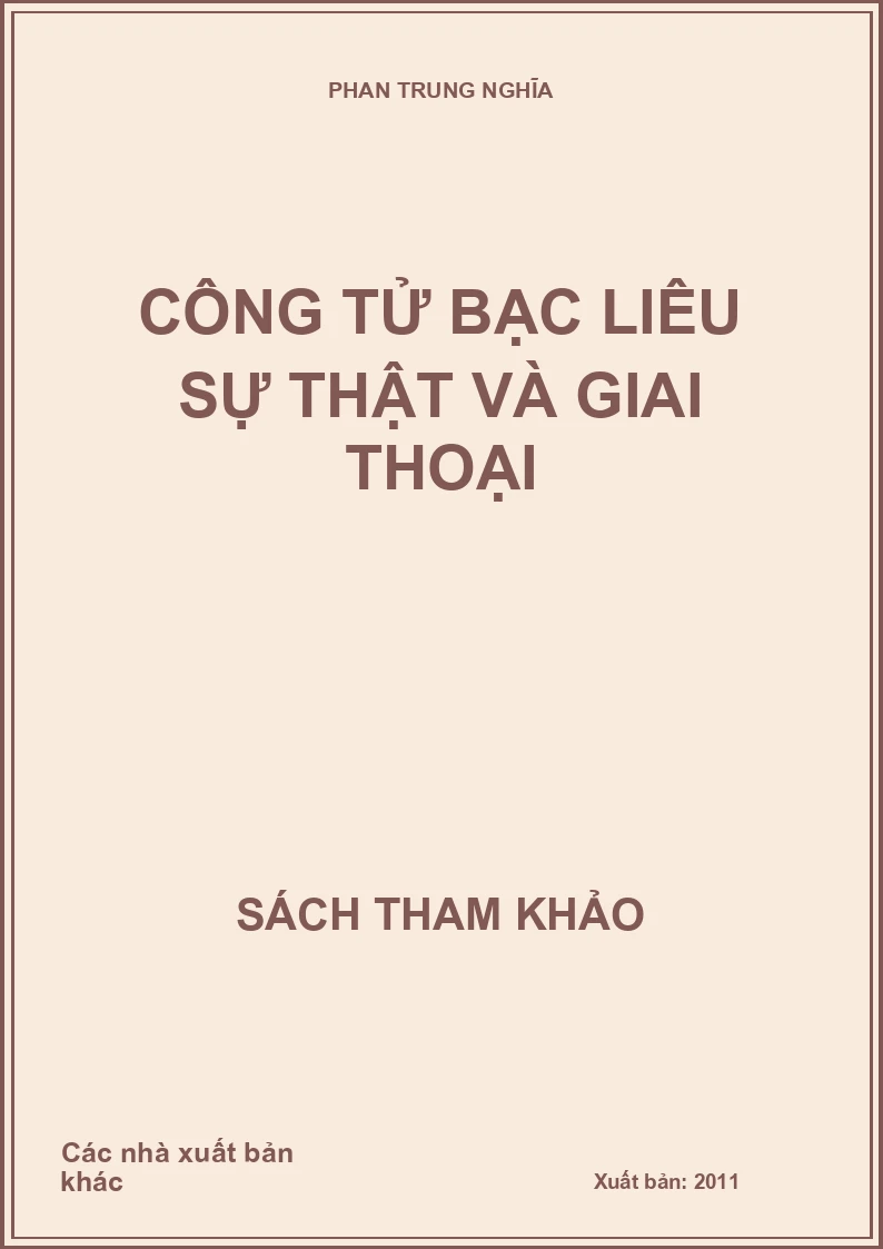 Công tử Bạc Liêu sự thật và giai thoại