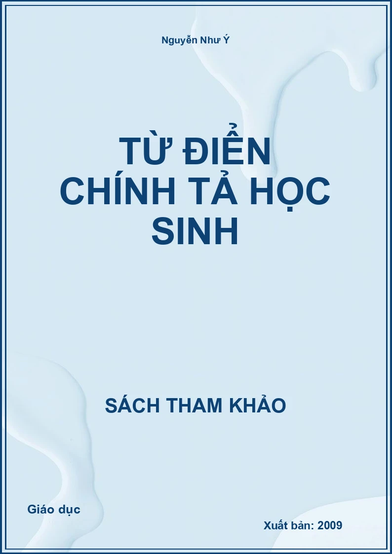 Từ điển chính tả học sinh