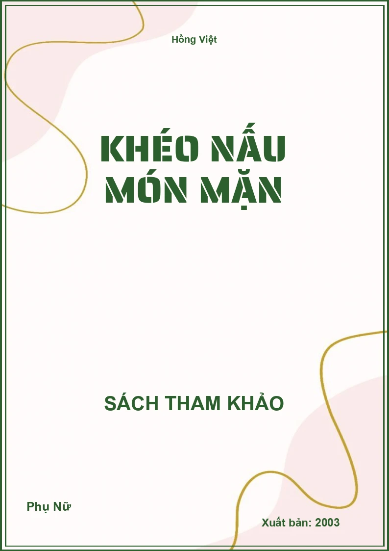 Khéo nấu món mặn