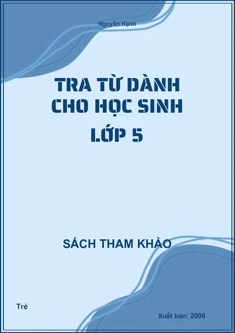 Tra từ dành cho học sinh lớp 5