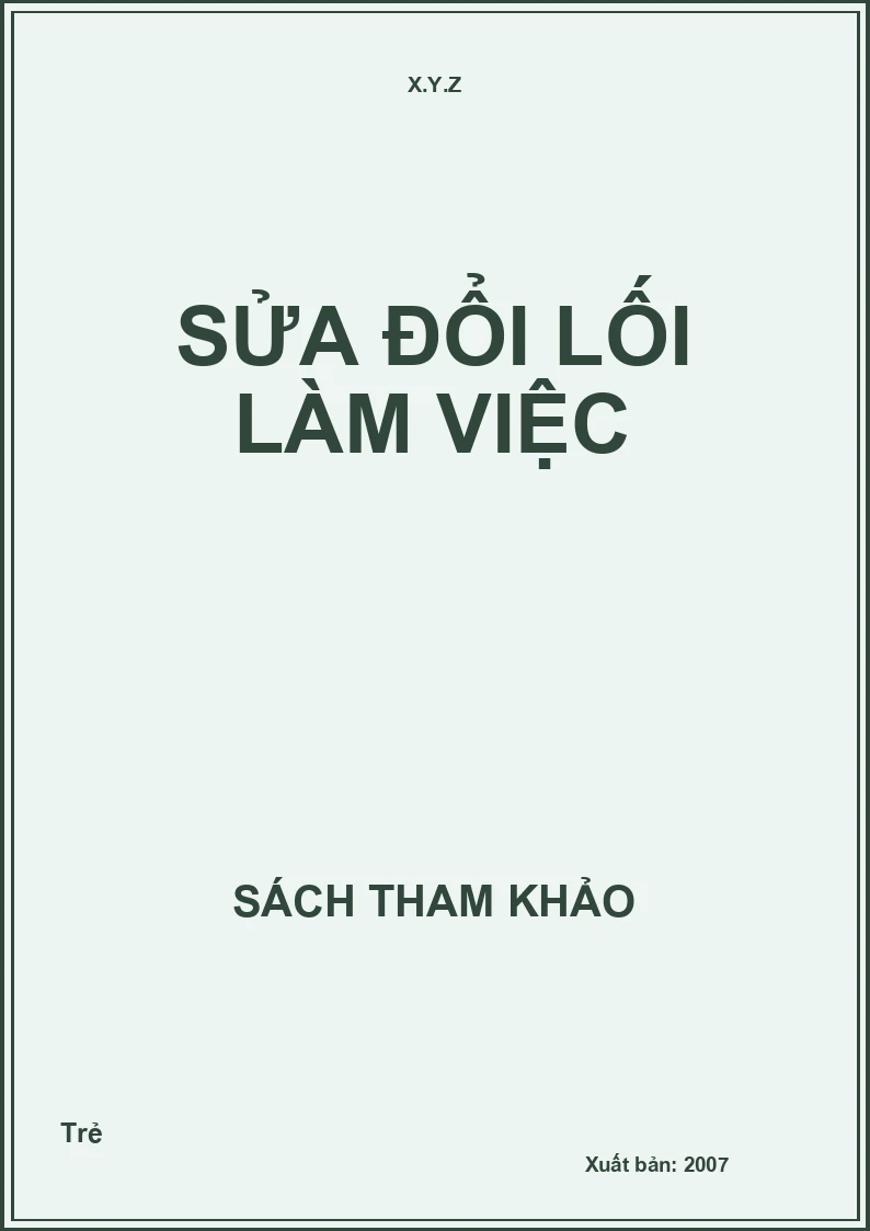 Sửa đổi lối làm việc