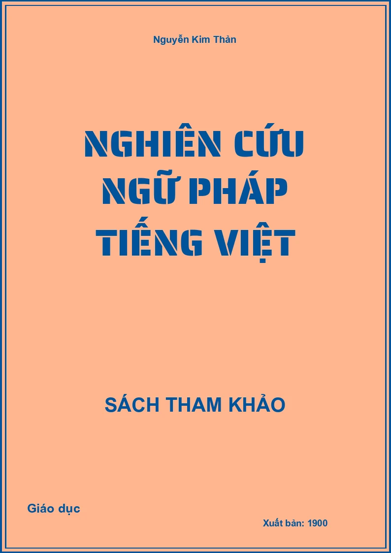 Nghiên cứu ngữ pháp tiếng việt