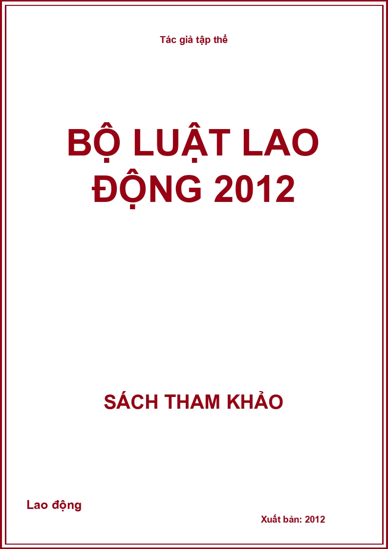 Bộ luật lao động 2012